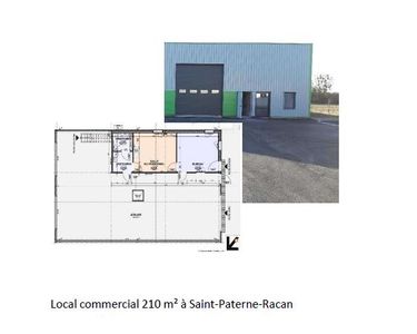 Local commercial 210 m² à Saint-Paterne-Racan