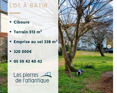 A vendre - Terrain de 450 m² à CIBOURE, à proximité de Saint-Jean de Luz 