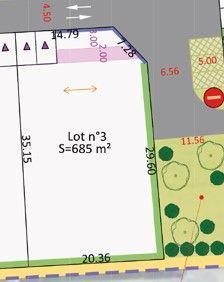 Terrain 685 m² Preguillac