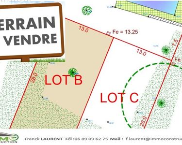 Terrain 810 m² Saint Savin 