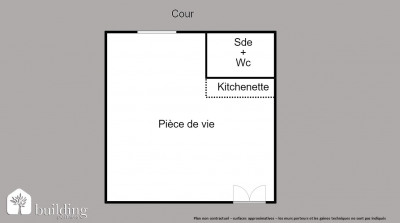 Studio 1 pièce 20 m² 