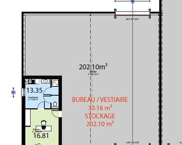 Local dépôt entrepôt bureau neuf