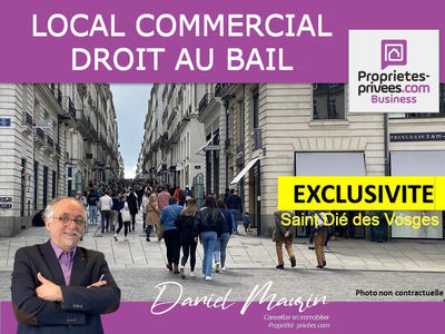 ST-DIE-DES-VOSGES - CESSION DE BAIL, LOCAL COMMERCIAL 90 m² TOUT COMMERCE