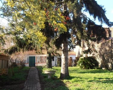 Maison ancienne, centre bourg, grand jardin