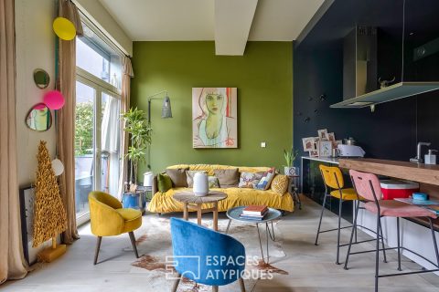 Duplex et son jardin dans une ancienne imprimerie