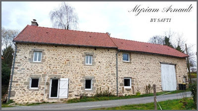 Maison creusoise rénovée, 4 chambres, jardin, grange attenante