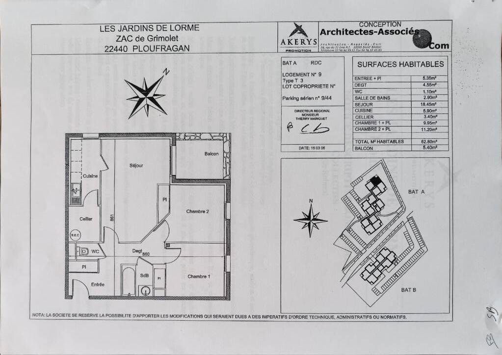 Appartement Vente Ploufragan 3p 63m² 95000€