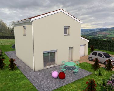 Terrain + Maison - 90m² - 3ch + GG