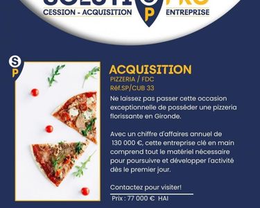 Fonds de commerce pizzeria 80 m²