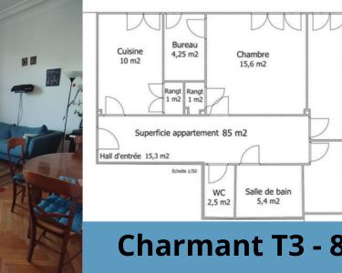 Appartement 3 pièces 85 m² - Chorier Estacade 