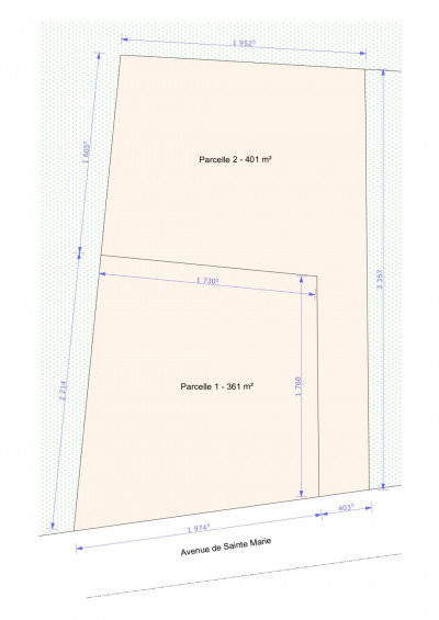 Terrain 361 m²