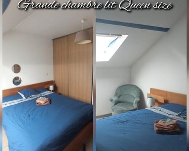 Grande chambre chez l'habitant dans maison à partager