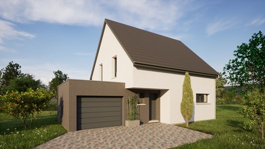 Terrain constructible + maison de 117 m² à Bindernheim 