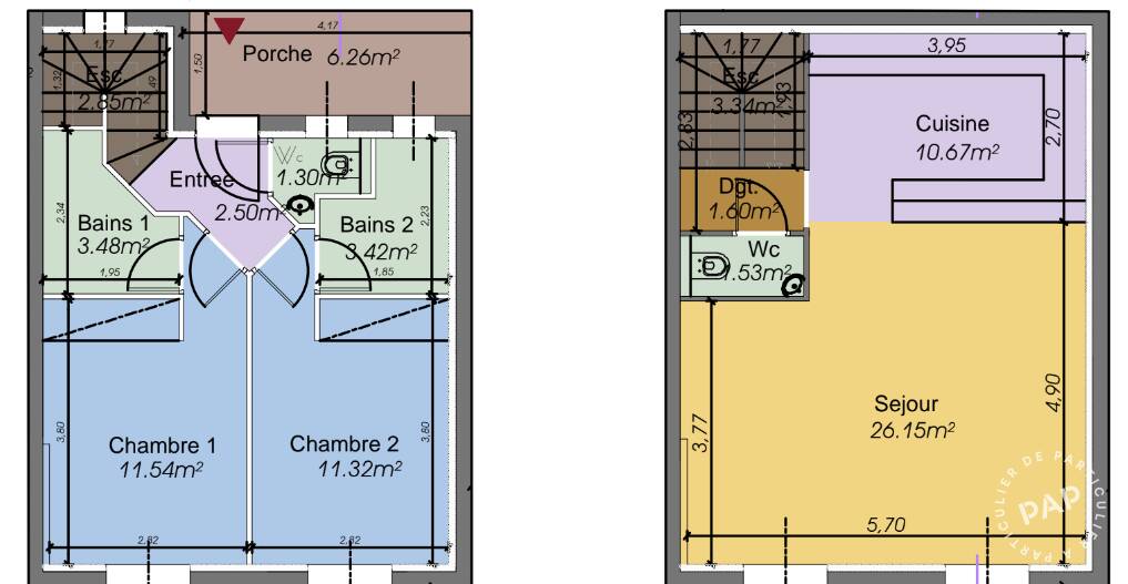 Appartement 3 pièces 72 m²