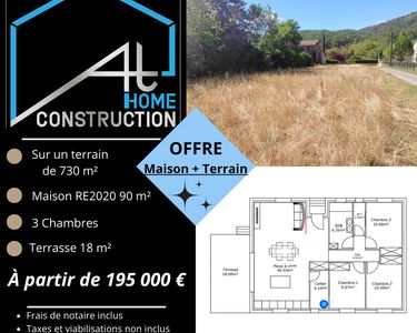 Terrain 750 m² + Maison 90m²