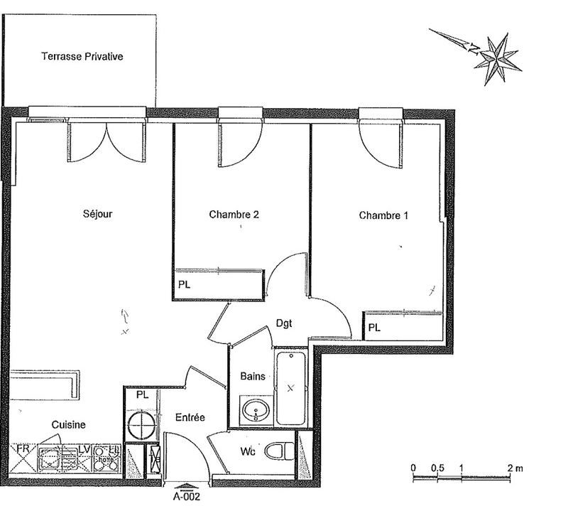 AUDENGE-bassin d'Arcachon-  Appartement T3 de 55m²-PP - jardin 90m²