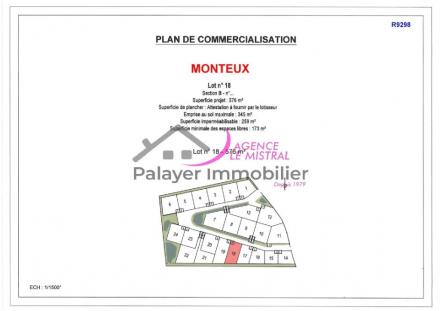 Terrain Vente Monteux  576m² 170000€