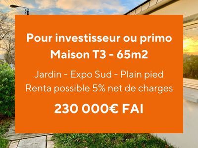 Maison T3 de plain-pieds, Lorient Sud