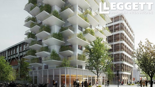 75013, Bibliothèque F. Mitterrand, appart T2 + balcon d'un immeuble inspiré de la nature