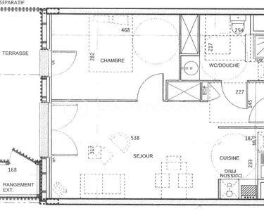 Appartement 2 pièces 42 m²