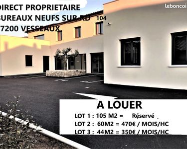 Location BUREAUX sur RD 104 : AXE ALES / AUBENAS /PRIVAS