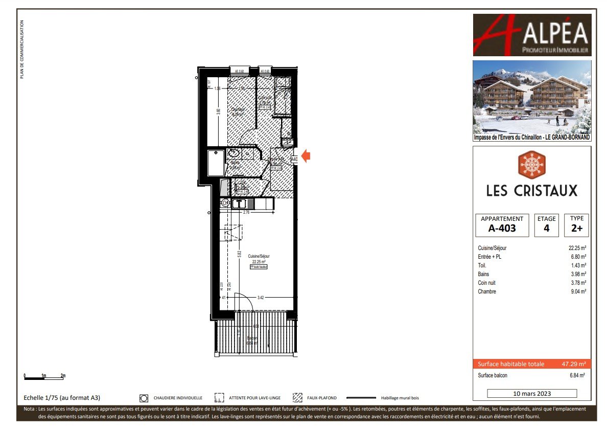 Vente Appartement neuf 47 m² à Le Grand Bornand 388 000 €