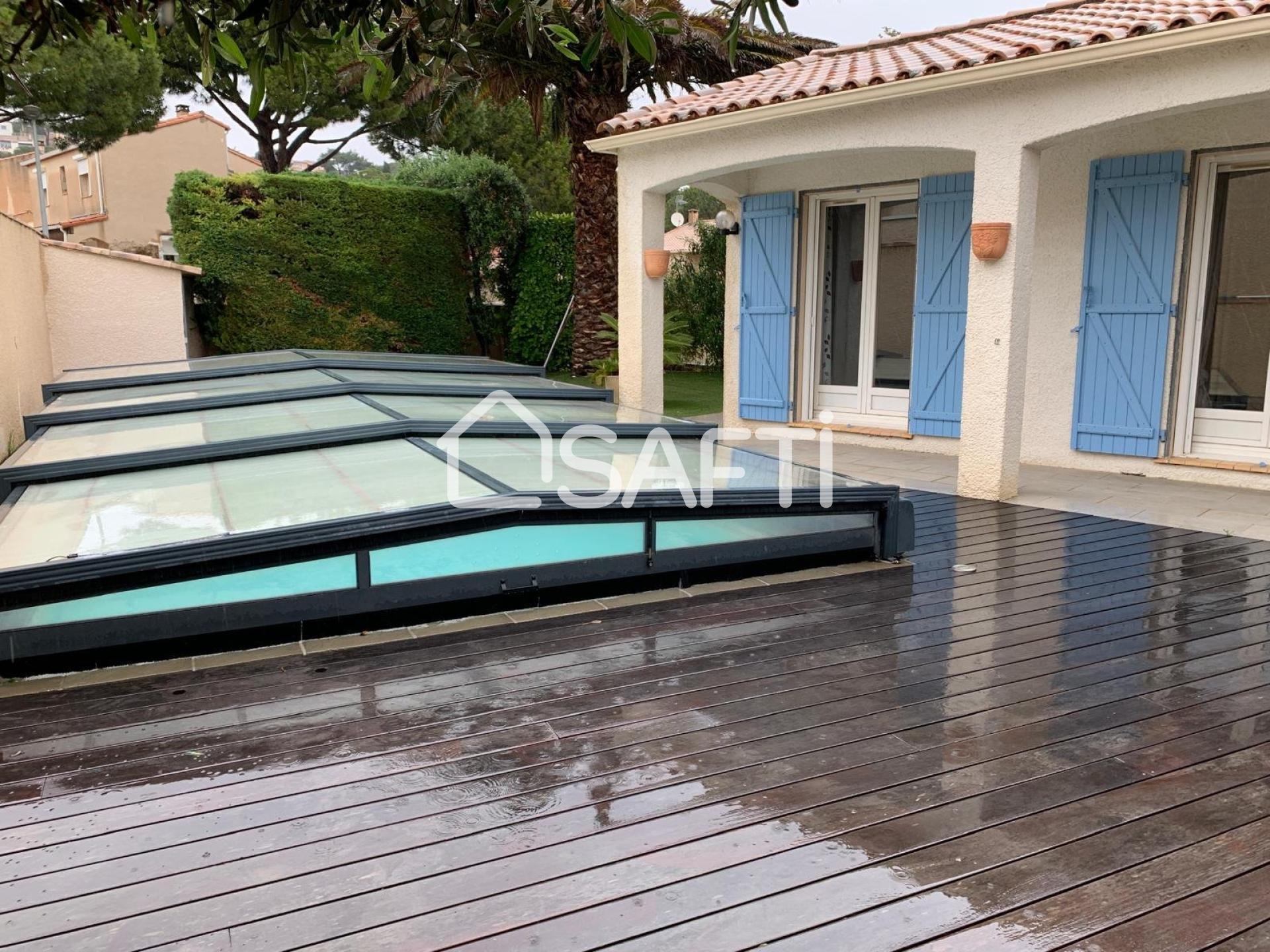 Villa 5P, 131m2 environ, jardin, terrasse, piscine 