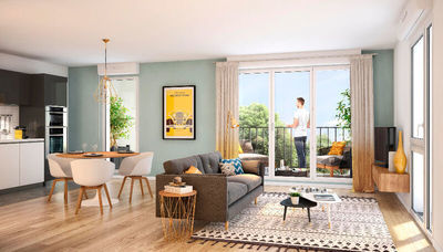 Dpt Seine et Marne (77), à vendre MOISSY CRAMAYEL appartement T2 de 50,45 m² - Terrasse 8m2 Ouest
