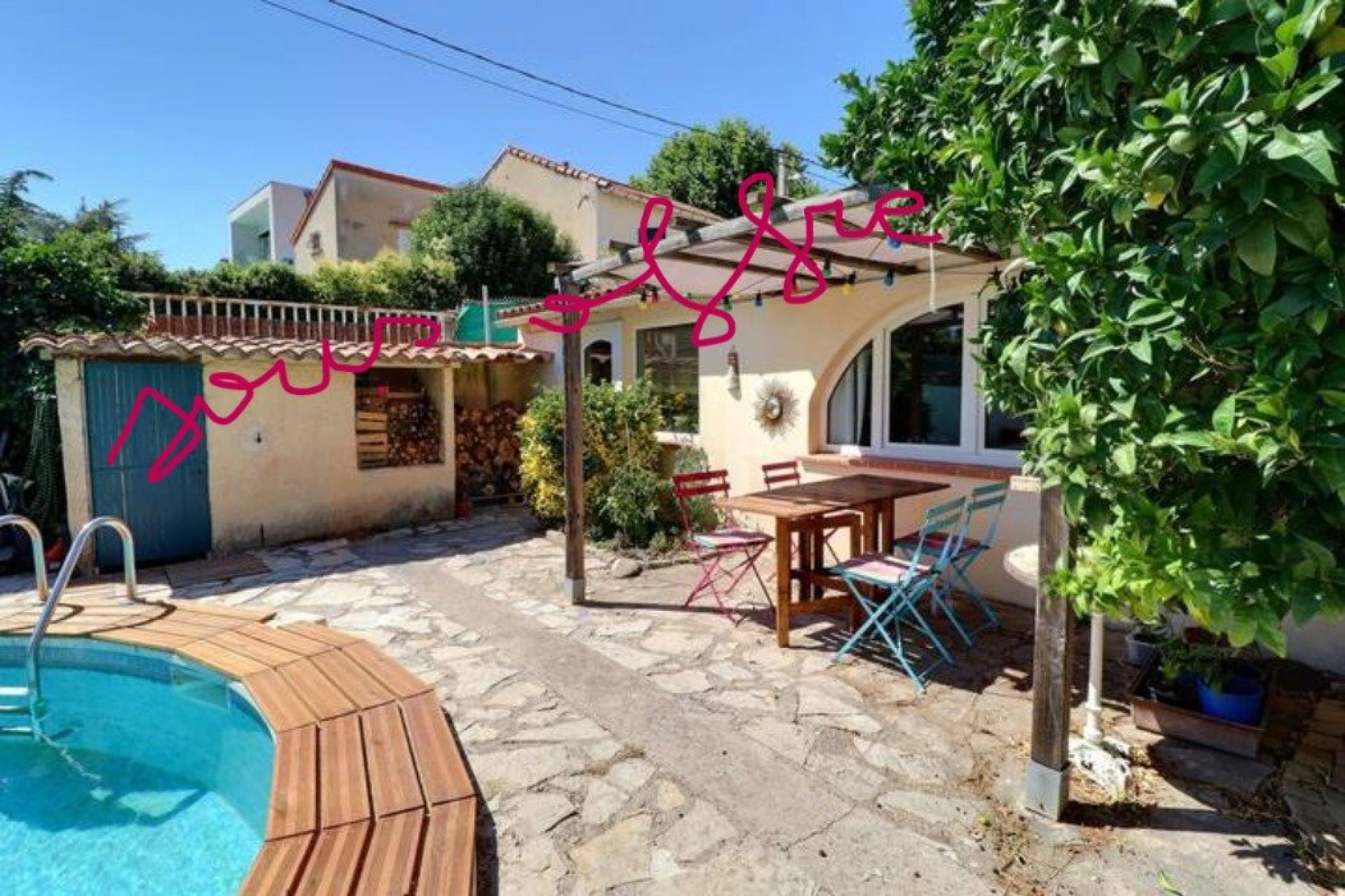 Eoures, jolie maison T3 60 m2 avec piscine et jardin