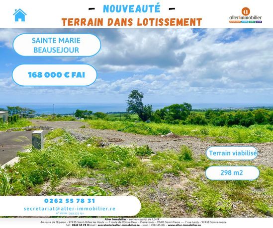 Terrain Vente Sainte-Marie  308m² 168000€