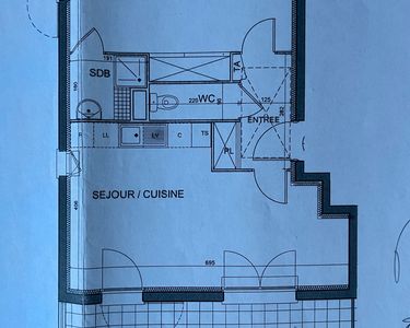 Appartement T2 avec terrasse plein sud 