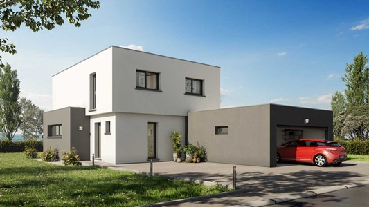 Terrain constructible + maison de 125 m² à Battenheim