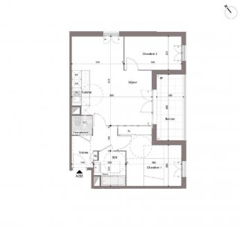 Appartement 3 pièces 64 m²