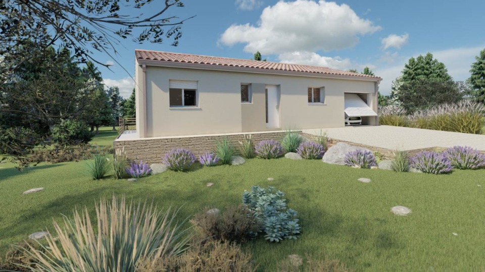 Terrain + maison 80 m²