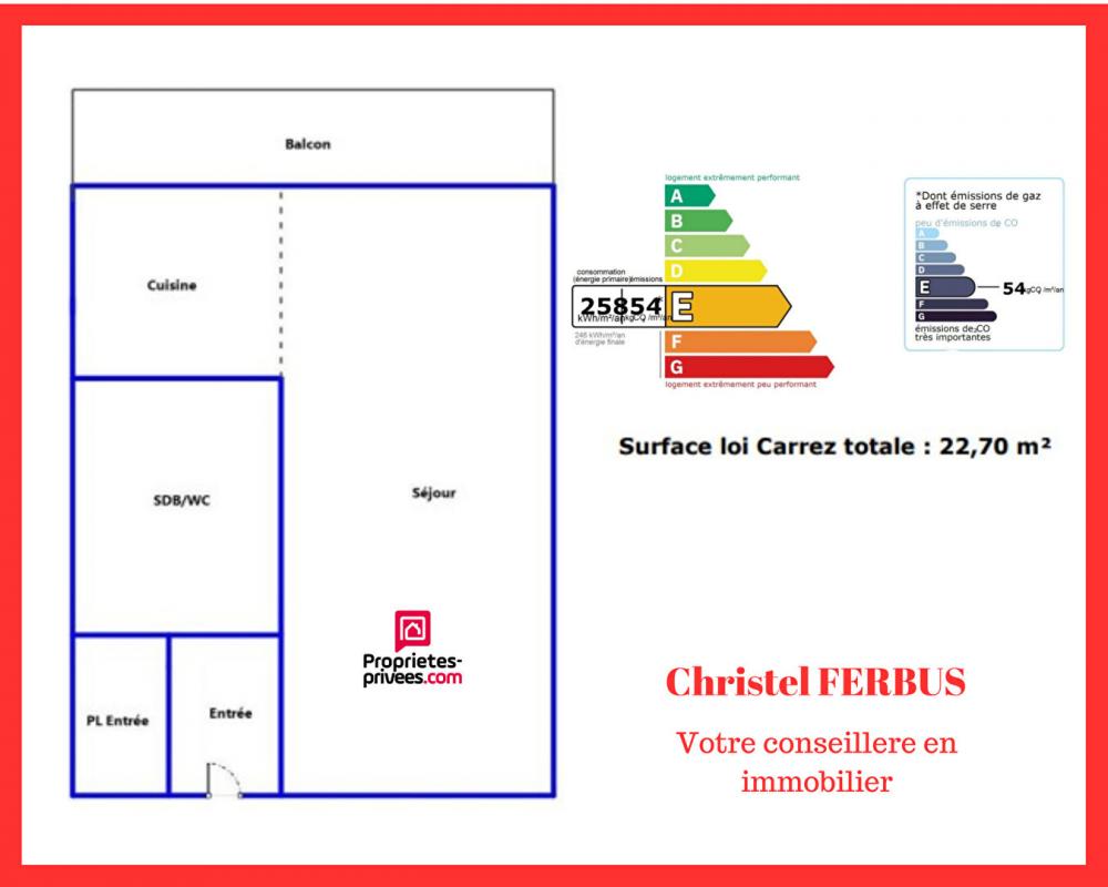 Appartement 1 pièce 22 m²