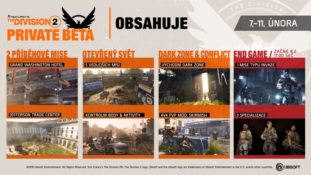 Ubisoft potvrdil na březen veřejnou betu The Division 2