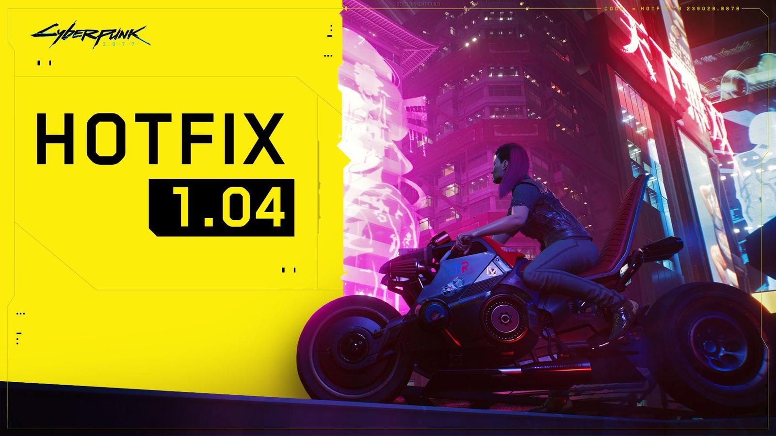 Hotfix patch 1.04 pro Cyberpunk právě vyšel