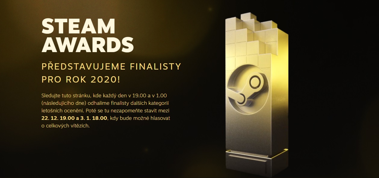 Odhaleny finální nominace pro Steam Awards