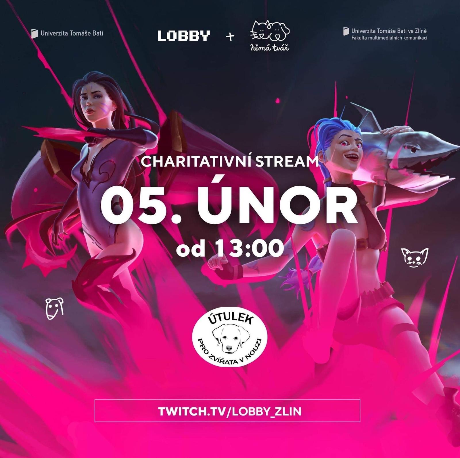 V sobotu se uskuteční charitativní stream esportového projektu Lobby