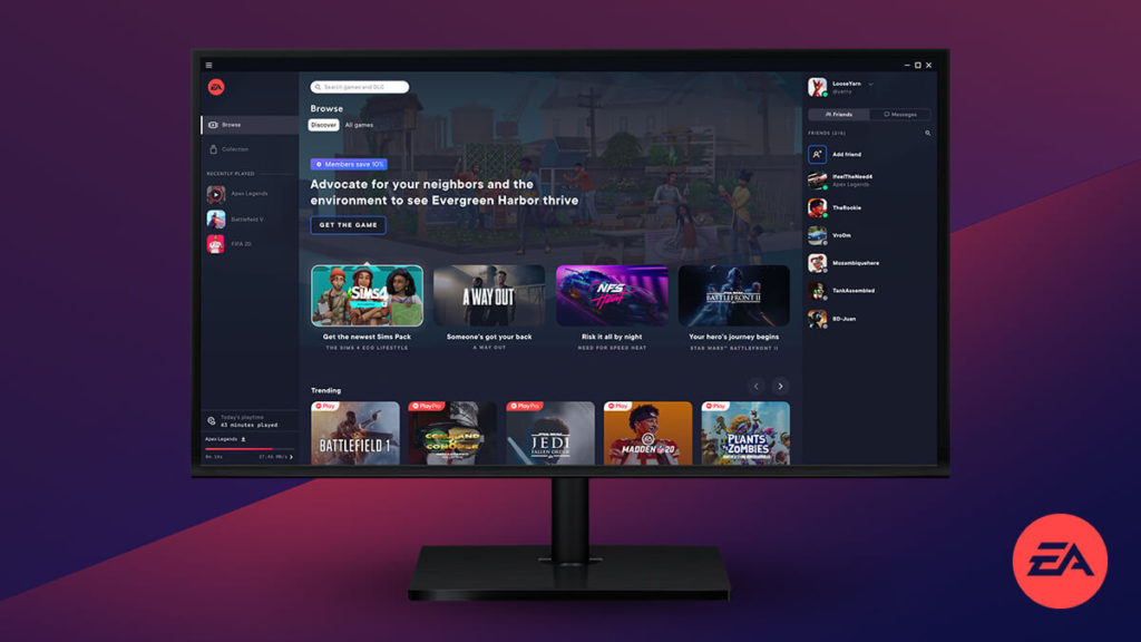 Origin se mění na EA Desktop App