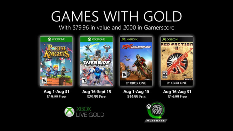 Srpen s Games with Gold