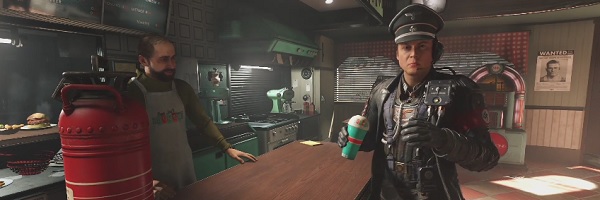 Scéna z Wolfenstein 2: The New Colossus ukazuje napínavé setkání