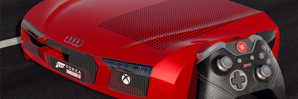 Speciální Xbox One S jako přední část vozu Audi R8