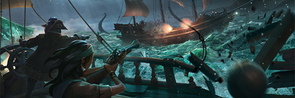 Ukázka kooperace z pirátského Sea of Thieves