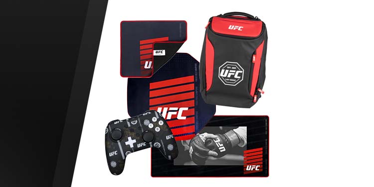 Vylaďte si herní setup s tématickými doplňky UFC od Konix