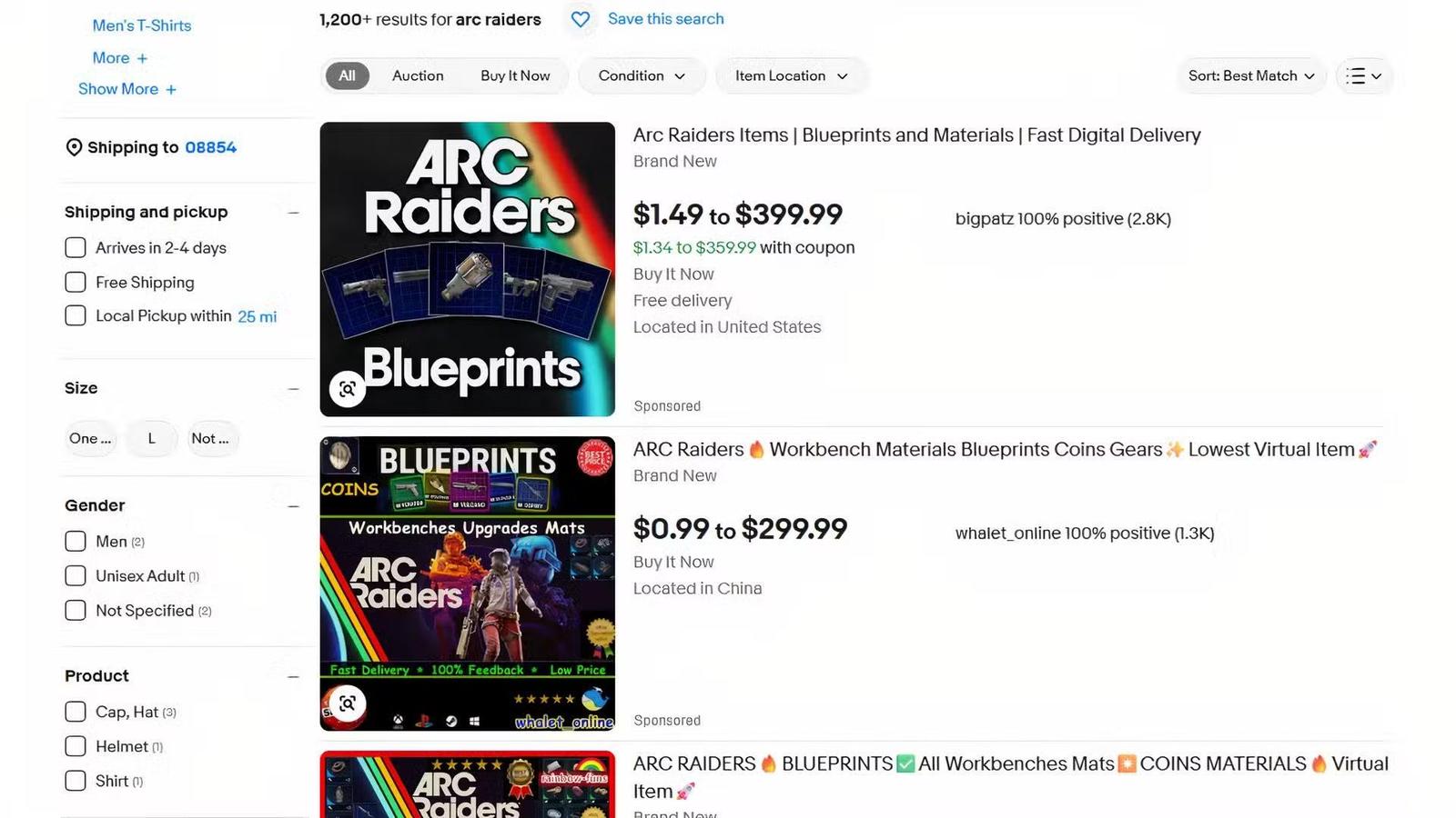 Hráči ARC Raiders prodávají loot za stovky dolarů na eBay