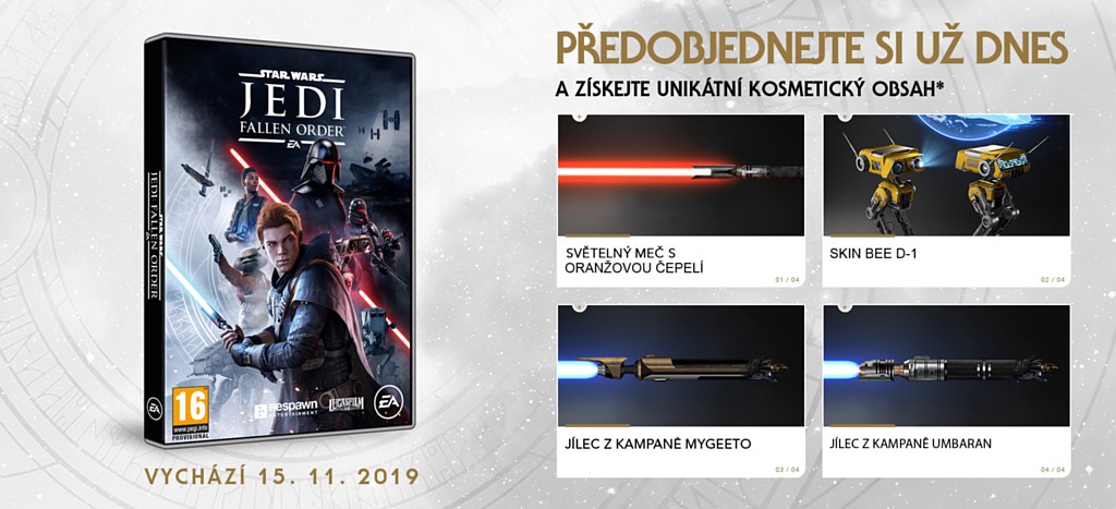 Dnes vychází Star Wars Jedi: Fallen Order