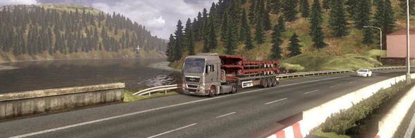 Euro Truck Simulator 2 předvádí kamiony a prostředí