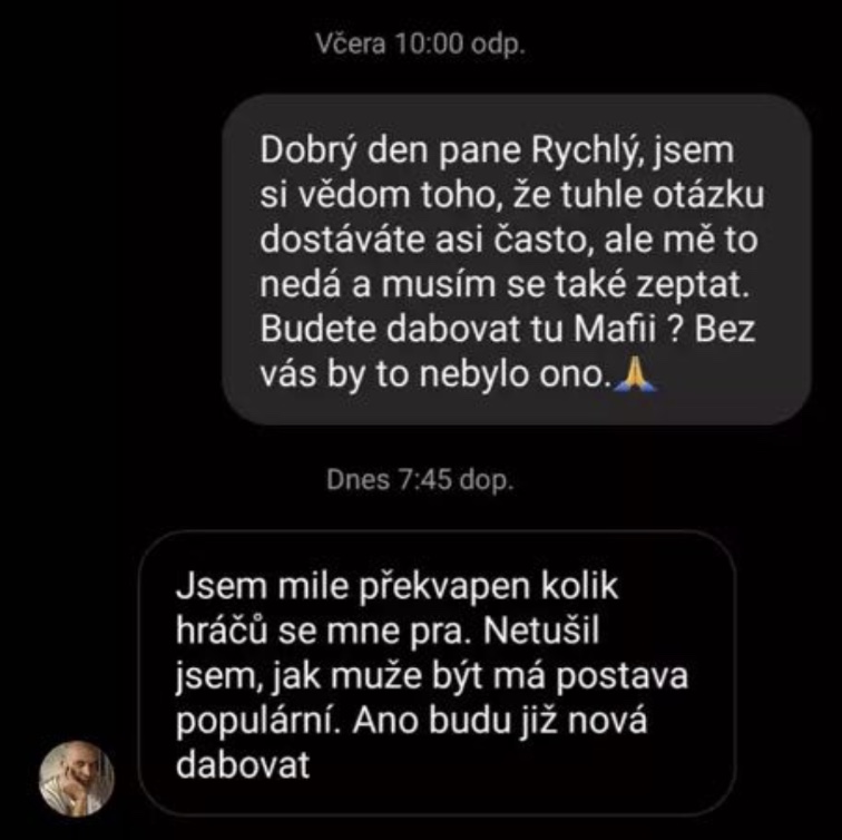 Petr Rychlý zřejmě třetím dabérem Mafia: DE