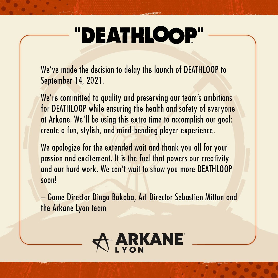 Deathloop odložen